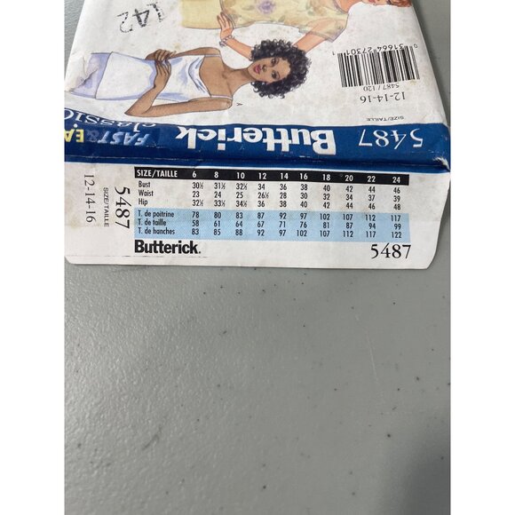 Butterick 5487 Sewing Pattern Sizes 12 14 16 Tops Sleeveless Multi Style CUT - Picture 4 of 6